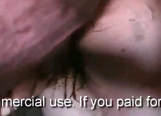 Close-up action with a submissive zoophile