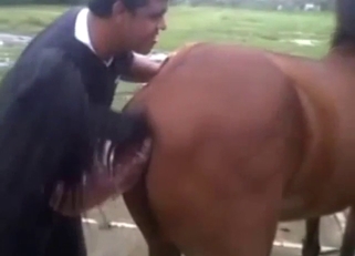 Guy has a sexy mare right where he wants it